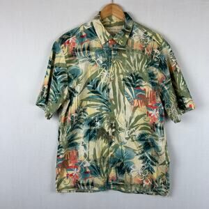 The Territory Ahead Green Tropical Short Sleeve Button Up Shirt Men's Size M